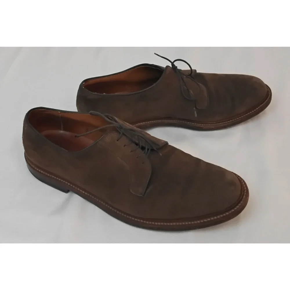 Alden New England Suede Dress Shoes Size 12 B/D Brown Leather #Z5780